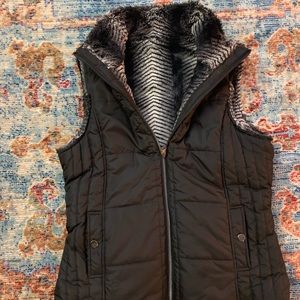 Faux Fur Lined Puffy Vest